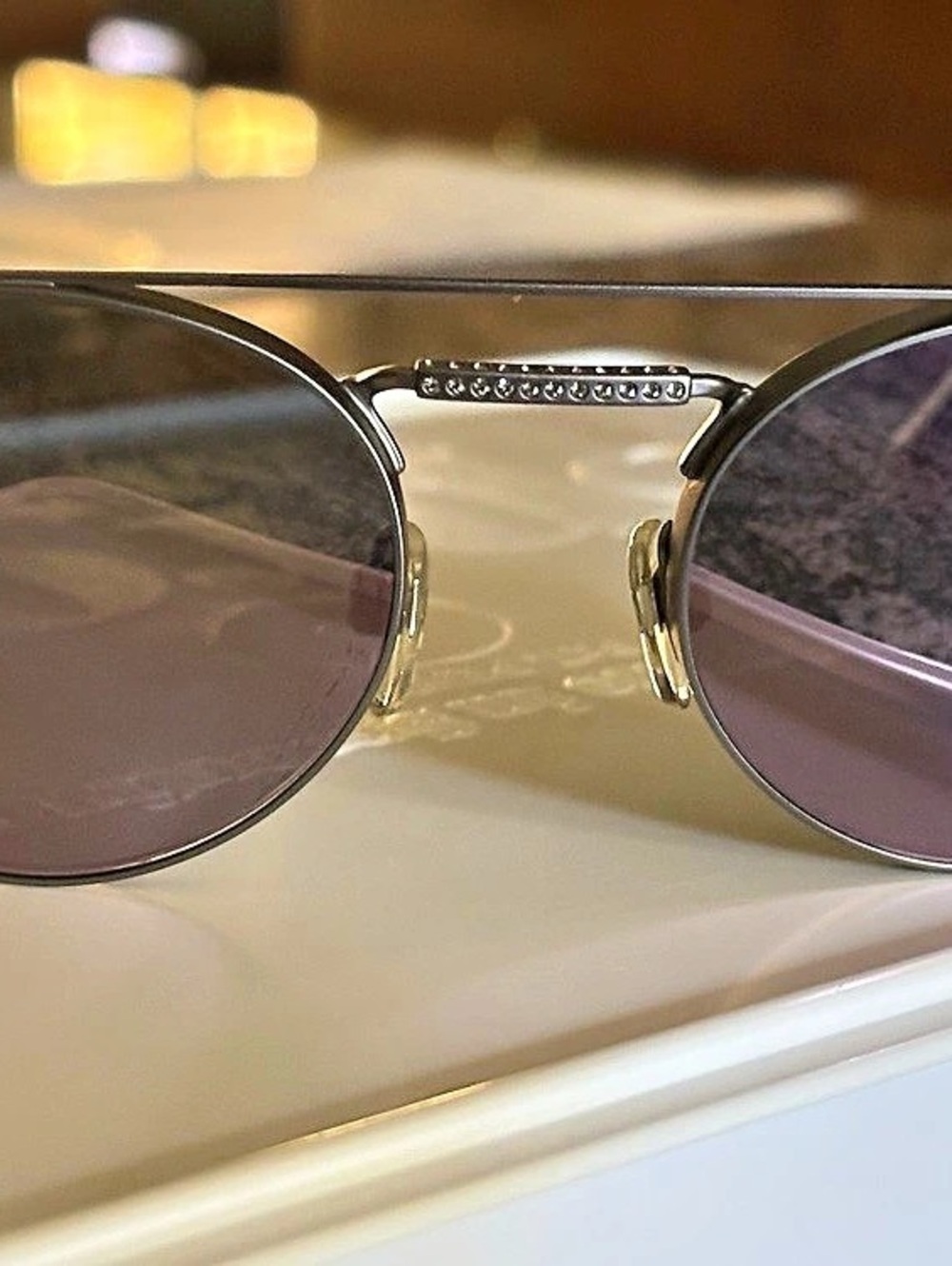 Valentino pink mirrored glasses
